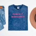 Punch It Margaret Vintage Retro 1980's Nostalgia Mineral Wash Tshirts Mineral Navy