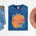 Queen Associate Degree Afrocentric Graduation T Shirt Mineral Wash Tshirts Mineral Navy