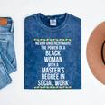 Queen MSW Social Work Masters Graduation Mineral Wash Tshirts Mineral Navy