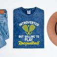 Racquetball Player Introvert Racquetball Mineral Wash Tshirts Mineral Navy
