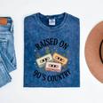 Raised On 90's Country Music Lover Nostalgia Retro Vibe Premium Tri-Blend Mineral Wash Tshirts Mineral Navy