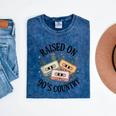 Raised On 90's Country Music Lover Nostalgia Retro Vibe Mineral Wash Tshirts Mineral Navy