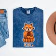 Red Panda Introvert For Red Pandas Fan Mineral Wash Tshirts Mineral Navy