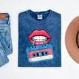 Retro 80s And 90s Cassette Perfect For Nostalgia Mineral Wash Tshirts Mineral Navy