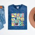 Retro 80s Nostalgia 1980s Throwback Party Costume Mineral Wash Tshirts Mineral Navy