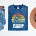 Retro Antisocial Butterfly Shirt For Introverts Mineral Wash Tshirts Mineral Navy Retro Antisocial Butterfly Shirt For Introverts Mineral Wash Tshirts Mineral Navy