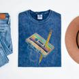 Retro Cassette And Pencil 80s 90s Nostalgia Music Lover Mineral Wash Tshirts Mineral Navy
