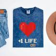 Retro Gamer 1 Life Pixel Heart – 8-Bit Gaming Nostalgia Mineral Wash Tshirts Mineral Navy