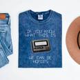 Retro Pager 90s Nostalgia Mineral Wash Tshirts Mineral Navy