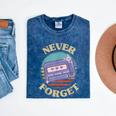 Retro Pager Never Forget Nostalgia Vintage Mineral Wash Tshirts Mineral Navy