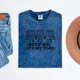 Retro Pager Squad Minimalist Monochrome Cartoon Nostalgia Mineral Wash Tshirts Mineral Navy