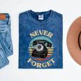 Retro Phone Never Forget Nostalgia Vintage Raglan Baseball Tee Mineral Wash Tshirts Mineral Navy