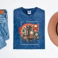 Retro Tech Stack 80s 90s Nostalgia Analog TV Cameras Mineral Wash Tshirts Mineral Navy