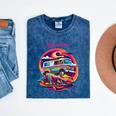 Retro Graphic Print With a Touch Of Nostalgia Mineral Wash Tshirts Mineral Navy