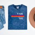 Retro VHS Tape Graphics 80s 90s Nostalgia Costume Mineral Wash Tshirts Mineral Navy