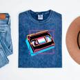 Retro VHS Vaporwave Video Cassette Nostalgia Geek Chic Premium Tri-Blend Mineral Wash Tshirts Mineral Navy