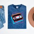 Retro VHS Vaporwave Video Cassette Nostalgia Geek Chic Mineral Wash Tshirts Mineral Navy