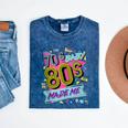 Retro Vintage 70's Baby 80's Made Me Nostalgia Classic Mineral Wash Tshirts Mineral Navy