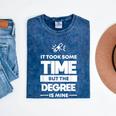 Returning Adult College Graduation T-Shirt Mineral Wash Tshirts Mineral Navy