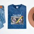 Rewind Cassette Tape Nostalgia 80s 90s Retro Music Lover Mineral Wash Tshirts Mineral Navy