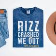 Rizz Crashed We Out 5th Grade Graduation Fifth Graders Mineral Wash Tshirts Mineral Navy