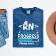 RN In Progress Loading Future Nurse Graduation Lover Mineral Wash Tshirts Mineral Navy