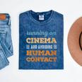 Running On Cinema Social Introvert Humor Vintage Mineral Wash Tshirts Mineral Navy