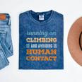 Running On Climbing Social Introvert Humor Vintage Mineral Wash Tshirts Mineral Navy
