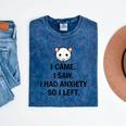 I Came I Saw I Had Anxiety So I Left Introvert Tee Mineral Wash Tshirts Mineral Navy