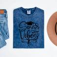 That Says Senior Vibes Graduation Diploma School Spirit Mineral Wash Tshirts Mineral Navy
