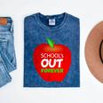 School Is Out Forever Graduation Humor Mineral Wash Tshirts Mineral Navy