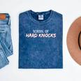 School Hard Knocks Humor Life Graduation Meme Joke Mineral Wash Tshirts Mineral Navy
