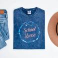 School Nurse Cute Adult Graduation Tshirt Nurses Fun Mineral Wash Tshirts Mineral Navy
