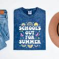 School's Out For Summer Unicorn Graduation Teacher Student Mineral Wash Tshirts Mineral Navy