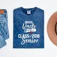 Senior 2018 Graduate Shirt Graduation College Retro Style Mineral Wash Tshirts Mineral Navy