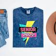 Senior 2022 Graduation Class Of 2022 Retro 90's Graduation Mineral Wash Tshirts Mineral Navy