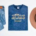 Senior 2023 Elegant Bling Graduation Senior 2023 Graduate Mineral Wash Tshirts Mineral Navy