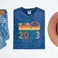 Senior 2023 Retro Class Of 2023 Seniors Graduation 23 Mineral Wash Tshirts Mineral Navy