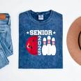 Senior 2025 Bowling Player Class Of 2025 Graduation Seniors Mineral Wash Tshirts Mineral Navy