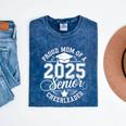 Senior 2025 Cheer Team Mom High School Graduation Outfit Mineral Wash Tshirts Mineral Navy