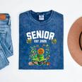 Senior 2025 Graduation Caterpillar For Kids Cute Coquette Mineral Wash Tshirts Mineral Navy