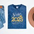 Senior 2025 Graduation Sunflower Class Of 2025 Mineral Wash Tshirts Mineral Navy