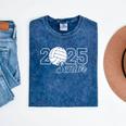 Senior 2025 Volleyball Mom High School Graduation Outfit Pro Mineral Wash Tshirts Mineral Navy