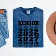 Senior 2026 2027 Class Of Graduation Mineral Wash Tshirts Mineral Navy