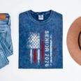 Senior 2026 American Flag Shirt USA Graduation Class Of 2026 Mineral Wash Tshirts Mineral Navy