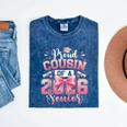 Senior 2026 Class Of 26 Coquette Pink Bow Graduation Cousin Mineral Wash Tshirts Mineral Navy
