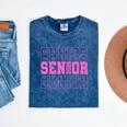 Senior 2026 Class Of 2026 Boys Girls Matching Graduation Mineral Wash Tshirts Mineral Navy