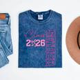 Senior 2026 Class Of 2026 Coquette Bow Graduation 2026 Mineral Wash Tshirts Mineral Navy