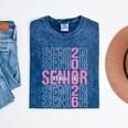 Senior 2026 Class Of 2026 Seniors Graduation 2026 Girl Women Mineral Wash Tshirts Mineral Navy