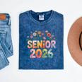 Senior 2026 Groovy Retro Grad Class Of 2026 Graduation Kids Mineral Wash Tshirts Mineral Navy